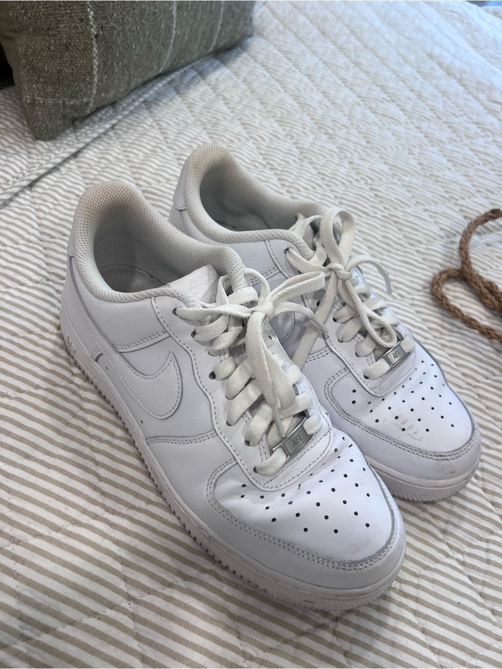 Nike White Low-Top Leather Sneakers